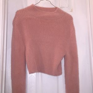 Forever 21 Fuzzy Crop Top Sweater